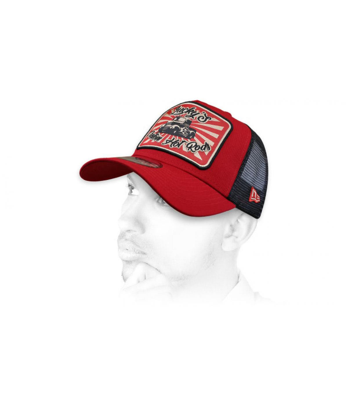 Trucker Cap Auto rot Trucker Cap Hot Rod red